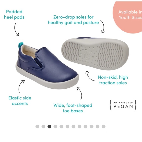 Navy Blue Kids Slip-On Shoes - Picture 2 of 14